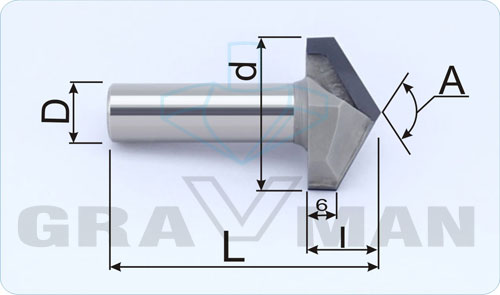 V-образный гравер XDV (поликристаллический алмаз PCD)
